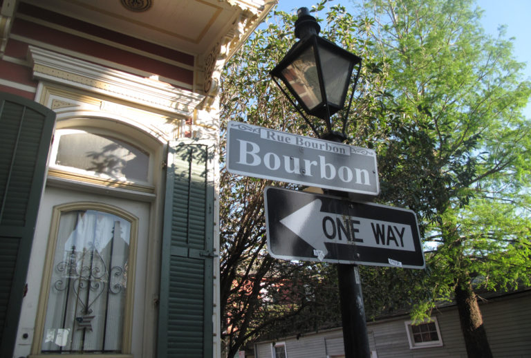 New Orleans Bourbon st. sign