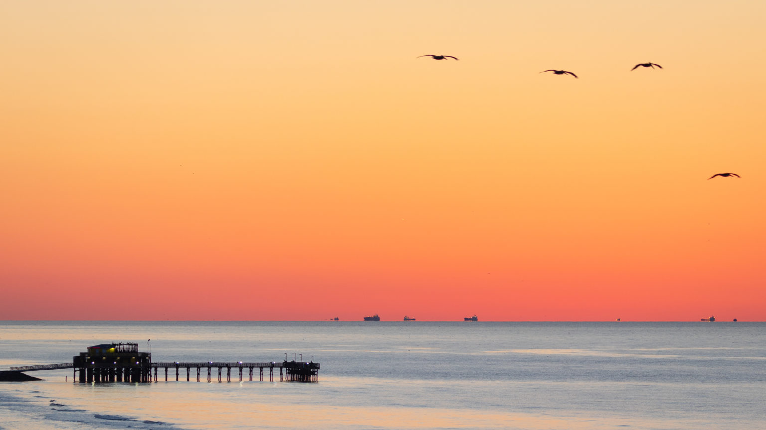 Beach at Sunset - Galveston