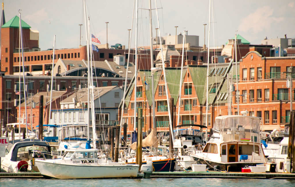 Maine, City of Portland, Old Port District and Boat Harbor
